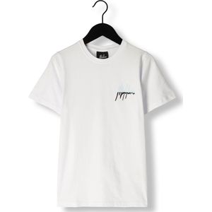 Malelions Split T-shirt Polo's & T-shirts Jongens - Polo shirt - Wit - Maat 140