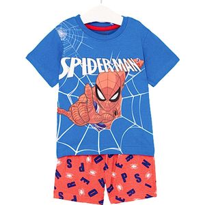 Marvel Spiderman Pyjama - Shortama - Blauw - Maat 98