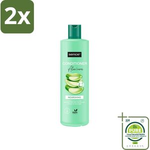 Sence - Aloë Vera - Shampoo - Verzachtend - 400 ml - Voordeelverpakking - 2 stuks - Aloë vera shampoo - Verzachtend haar