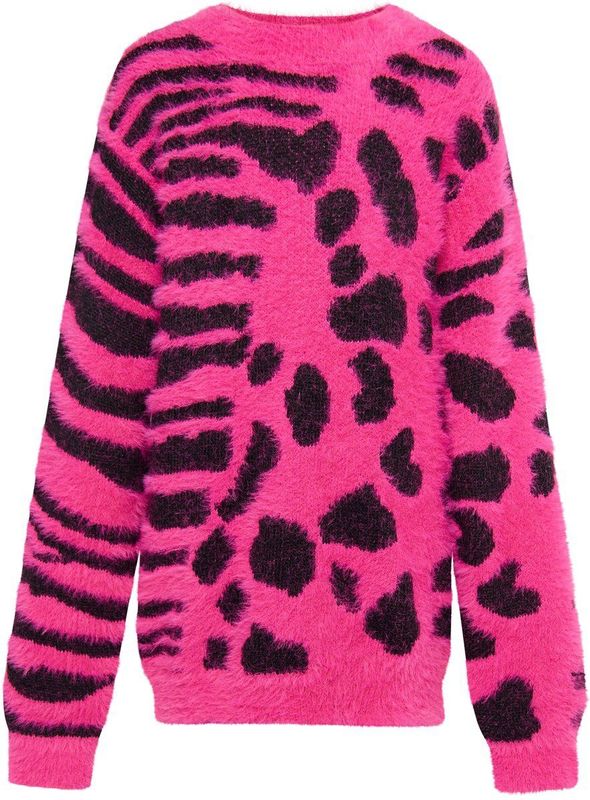 myMo - Gebreide Trui - Wilde Mix van Leeuw en Zebra