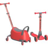 Yvolution – YGLIDER Luna 5-in-1 Rood - Ride-On-Scooter Met Opbergkoffer - Groeit Mee Met Je Kind Van 10 Maanden Tot 10 Jaar