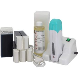 Complete Waxwarmerset voor Ontharing met Roll-on Waxpatronen en Nabehandelingsolie