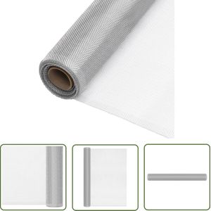 The Living Store Hor-gaas - Aluminium - 60 x 2000 cm - RVS - 125 g/m²
