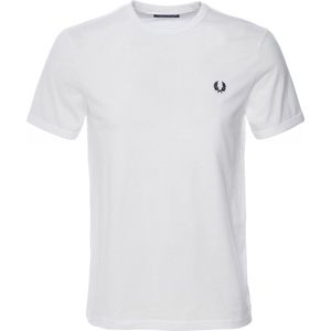 Fred Perry - Ringer T-Shirt Wit - Heren - Maat 3XL - Slim-fit