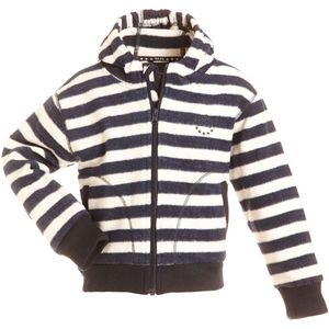 BMS Kinder Antarctic Clima-Fleece College Kids Jacke Marine/Weiß Blockstreifen-74