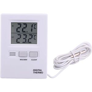 Digitale Thermometer voor Binnen en Buiten met LCD Scherm - Temperatuur meter voor Koelkast en Kamers