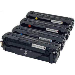 KATRIZ® Huismerk Toner 2x K506L Zwart + 1x C506L Cyaan + 1x  M506L Magenta +  1x Y506 Geel | REMANUFACTURED| voor Samsung CLP 680 / CLP 680 DW / CLP 680 ND / CLX 6260 FD / CLX 6260 FR / CLX 6260 FW / CLX 6260 ND / Xpress SL C2620DW| 5 stuks