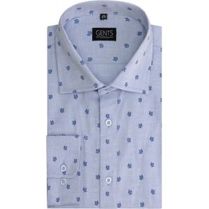 Gents - Print blad blauw - Maat L