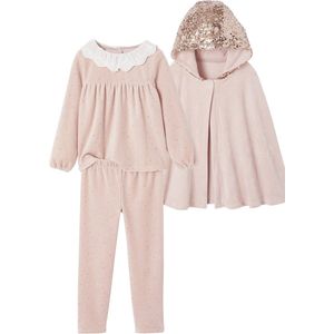 Vertbaudet Set pyjama voor meisjes met cape en pailletten