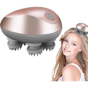 hoofdmassage Elektrische hoofdmassageapparaat, draagbare draadloze hoofdmassage met 3 kneedmodi, waterdichte IPX7 hoofdkras, elektrisch voor haargroei, stressvermindering