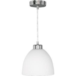 LED Hanglamp - Trion Dolina - E27 Fitting - 1-lichts - Rond - Mat Chroom - Aluminium