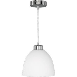 LED Hanglamp - Trion Dolina - E27 Fitting - 1-lichts - Rond - Mat Chroom - Aluminium
