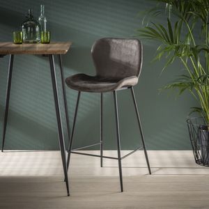 AnLi Style Barstoel velvet ronde buis