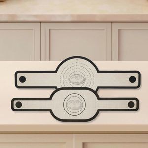 Siliconen Bakmat Set – Ovaal en Rond, Herbruikbare Bakmat voor Deeg, Koekjes en Macarons met Lange Handgrepen