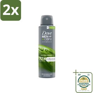 Dove Men+Care Deodorant Spray - Extra Fresh - 150 ml - Voordeelverpakking - 2 stuks - Deodorant spray - Langdurige bescherming