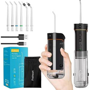 Intrekbare Water Dental Flosser Draadloze Monddouche voor Tandheelkundige Gezondheid met 5 Drukmodi en 6 Tips