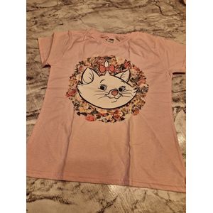 T-Shirt - Disney - Aristokatten - Marie - Roze - Mt 140