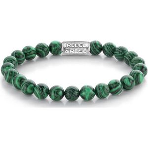 Rebel & Rose Stones Only Malachite Green - 8mm RR-80080-S-17.5 cm