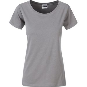 James and Nicholson Dames/dames Basic Organic Katoenen T-Shirt (Staalgrijs)