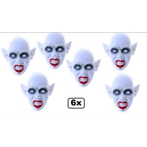 6x Zombie masker vrouw - Walking dead - Horror zombie time griezel halloween volwassenenen