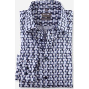 OLYMP Luxor comfort fit wit blauw