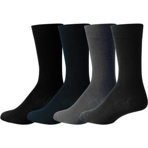 green-goose® Bamboe Sokken | 4 Paar | Maat 39 - 44 | Zwart | Duurzaam en Comfortabel | 95% Bamboe