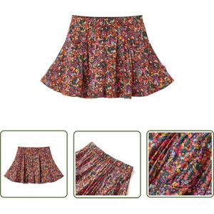 vidaXL Meisjesrokje - Kinderrokje - Kinderrokje 140 meerkleurig - Bloemboutjes Print - Kindermode - Kinderkleding
