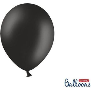 Strong Balloons 27cm, Pastel zwart  (1 zakje met 50 stuks) super sterke ballonnen