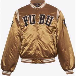 FUBU - College Satin Varsity Jacket - Sportjas - Zwart
