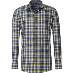 CASA MODA - Sport Comfort Fit - Overhemd - Groen Geruit - Strijkvriendelijk