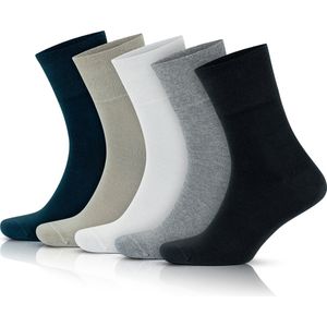 GoWith Biologisch Diabetische Katoen Sokken-5 paar-Naadloos-Maat-40-44