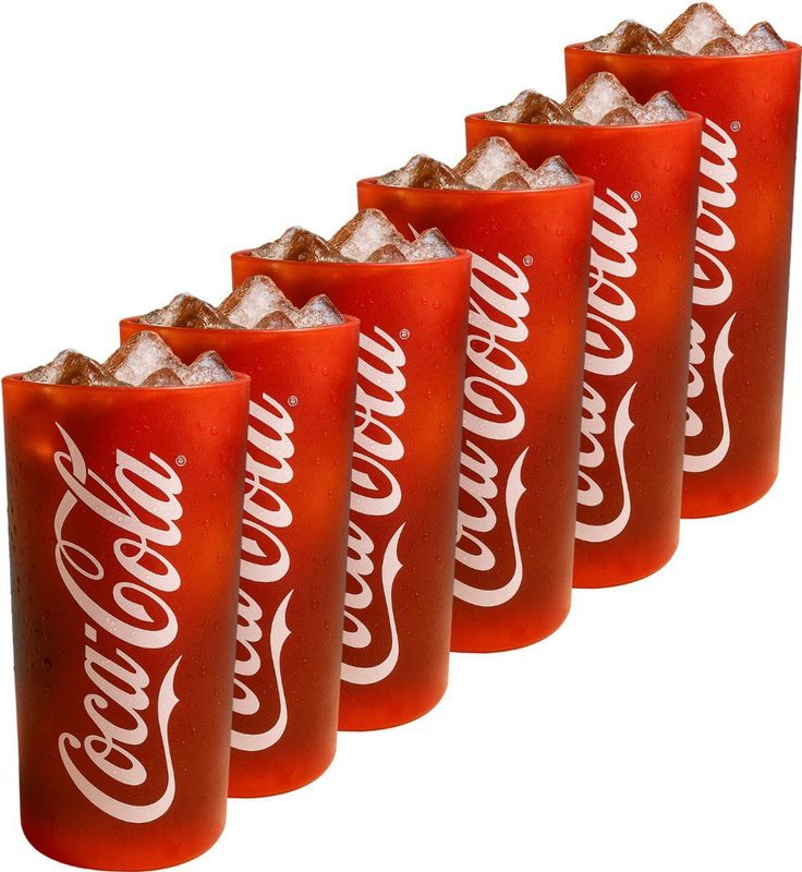 Coca Cola - Frozen - Longdrinkglazen - Rood - 270 ml - 6 Stuks
