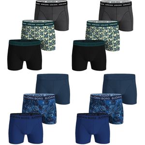 Björn Borg - Premium - 12-Pack - Boxershorts - Heren - Onderbroeken - Brede Band - Blauw - Maat L