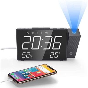 Digitale Wekker met FM Radio, Temperatuurmeter, Projectie en Nachtmodus
