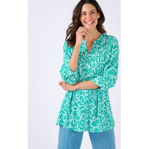 Damart - Tuniek van zuivere viscose crêpe - Dames - Groen - 38