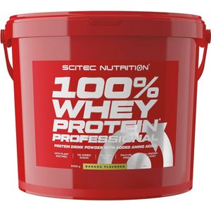 Scitec Nutrition - 100% Whey Protein Professional (Banana - 5000 gram) - Eiwitshake - Eiwitpoeder - Eiwitten - Proteine poeder