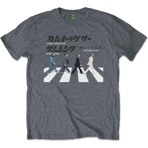 The Beatles - Abbey Road Japanese Heren T-shirt - 2XL - Grijs