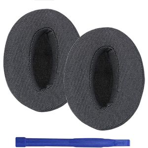 Allecto Plus - Vervangende Oorkussens voor Draadloze Hoofdtelefoon - Grijs Linnen - Ademend Mesh - Traagschuim - Compatibel met HD 4.50BT, HD 4.50BTNC, HD 4.40BT, HD 350BT