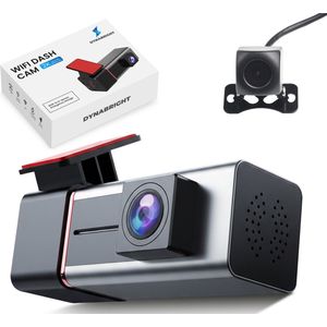 Dynabright Dashcam 4K – Incl. 32GB kaart - Met Achteruitcamera (1080p) – Nachtzicht – Dashcam Voor Auto - Wifi – GPS – Parkeermodus – Dashcams - 170° Groothoek – G-Sensor Noodvergrendeling