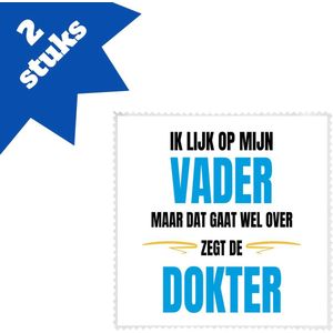 Akyol - ik lijk op mijn vader brillendoekjes - Papa - liefste vader - cadeautje - verjaardagscadeau - verjaardag - cadeau voor papa - cadeau - kado - geschenk - gift - papa artikelen - vaderdag - 17,8 bij 17,8 cm - 2 stuks