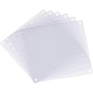 sourcing map 6 stuks PC-stoffilters, 140 x 140 mm, pvc-computerbehuizing, koeler, stofbeschermingsrooster, ventilatorrooster voor computerbehuizing, luidspreker, wit