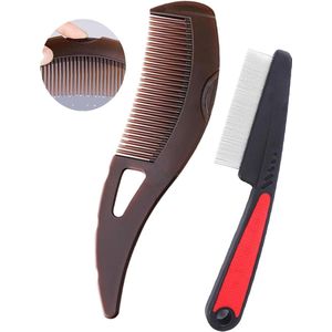 Scale Comb Set - RVS Schone Hoofdhuid Kam met Knop - Effectieve Roos Verwijdering en Stressverlichting - Ideaal voor Alle Haartypes en als Cadeau