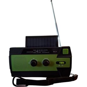Nood Radio am/fm Groen Zaklamp 4000 mAh Power Bank Leeslamp met bewegingsmelder SOS Alarm