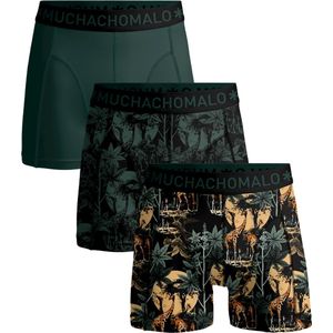 Muchachomalo - 3-pack onderbroeken heren - Effen Kleur + print - Elastisch Katoen - Zachte waistband