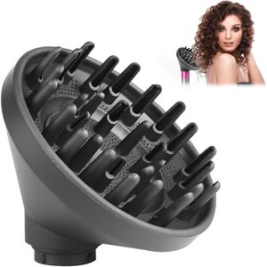 CLGP® Diffuser Opzetstuk - Krulborstel voor Fohn Universeel - Multistyler - Zwart