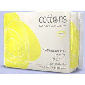 Cottons Pre-Menopauze Maandverband 8 Stuks