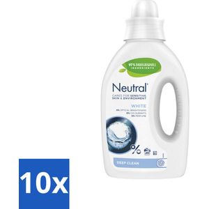 Neutral Vloeibaar Wasmiddel Wit 20 Wasbeurten 1 liter - Bulkverpakking - 10 stuks
