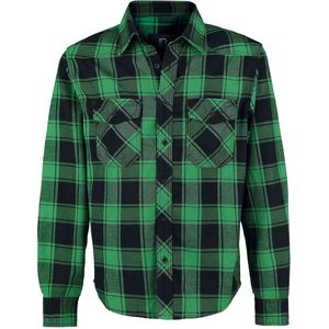 Brandit - Checkshirt - Flanellen Overhemd - Groen/Zwart - 5XL