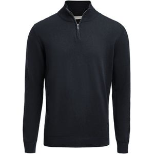 James Harvest Ashland HalfzipGebreide Sweater Unisex 2112515 - Marine - S