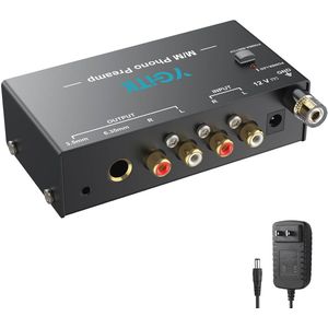 Mini Phono Voorversterker voor MM Draaitafel met Laag Ruisniveau en Meerdere In- en Uitgangen